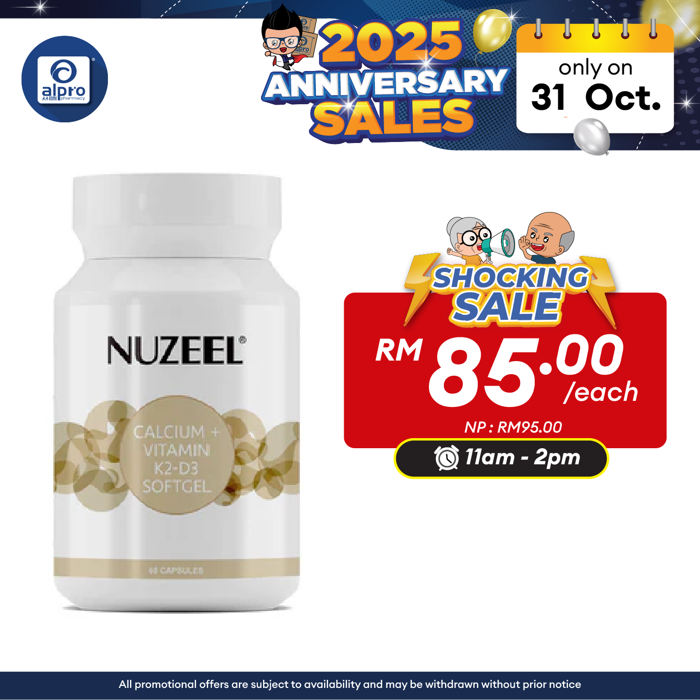 Nuzeel Liquid Calcium With D3 & K2 60s | Support Healthy Bones & Teeth Nuzeel