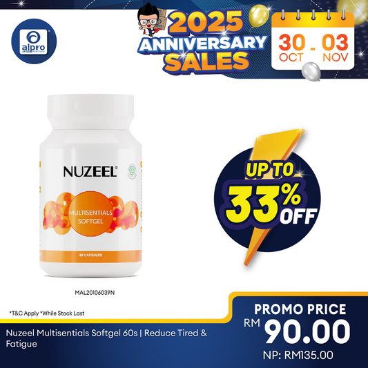 Nuzeel Multisentials Softgel 60s | Reduce Tired & Fatigue Nuzeel