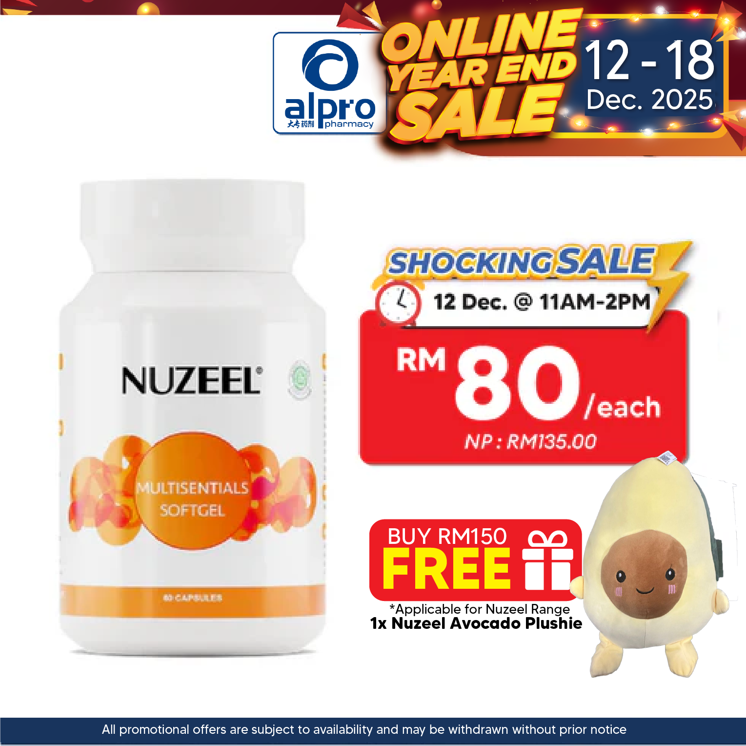 Nuzeel Multisentials Softgel 60s | Reduce Tired & Fatigue
