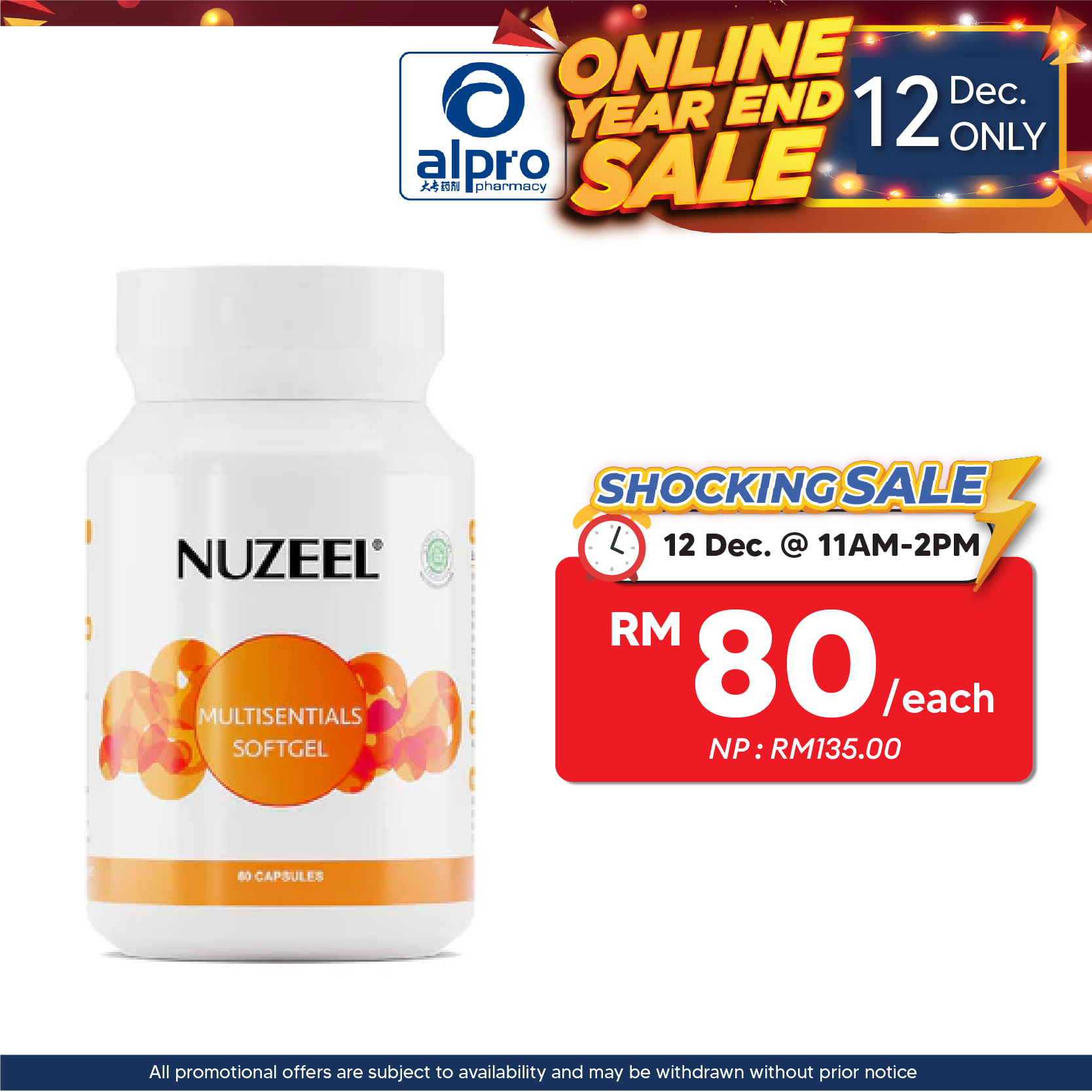 Nuzeel Multisentials Softgel 60s | Reduce Tired & Fatigue