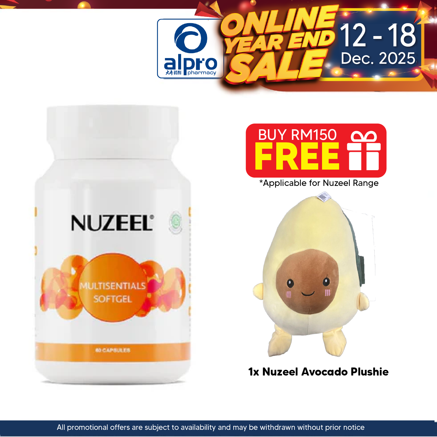 Nuzeel Multisentials Softgel 60s | Reduce Tired & Fatigue