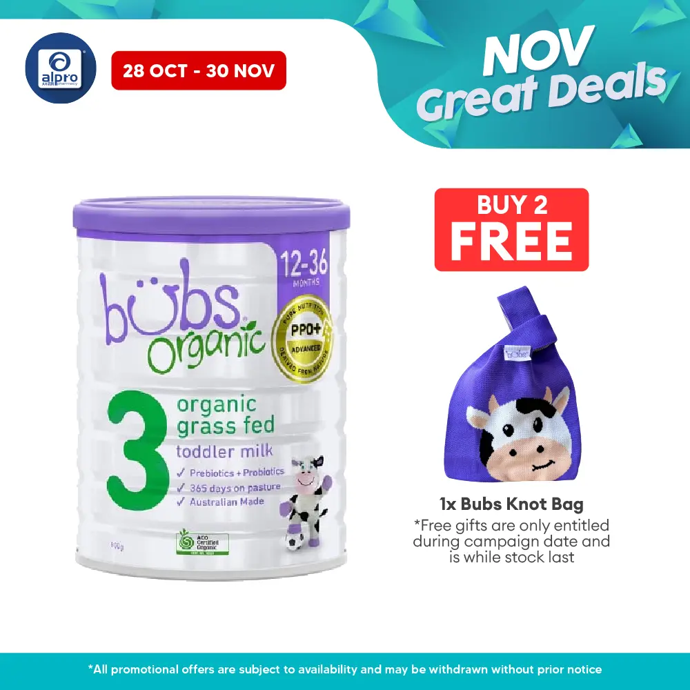 Bubs Organic Grass Fed Toddler Milk 800g - Alpro Pharmacy