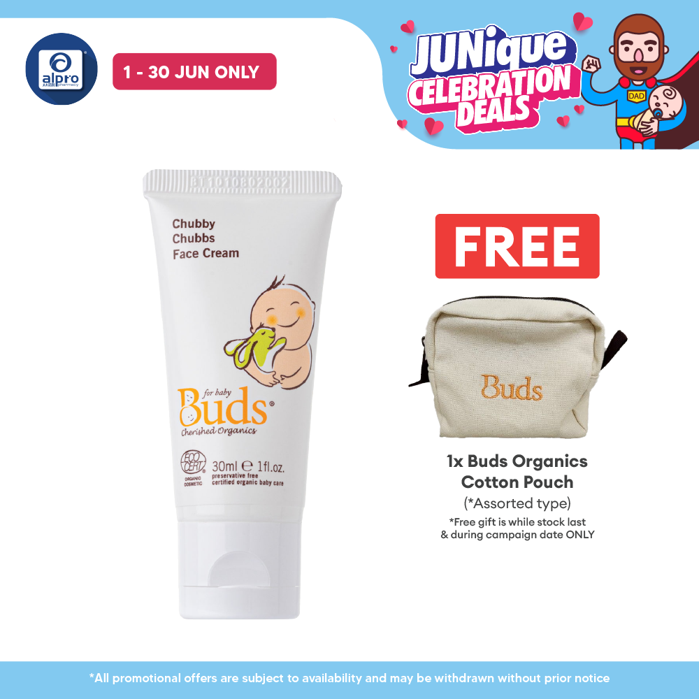 Buds Cherished Organics Chubby Chubbs Face Cream 30ml | Soothes and Hydrates Buds