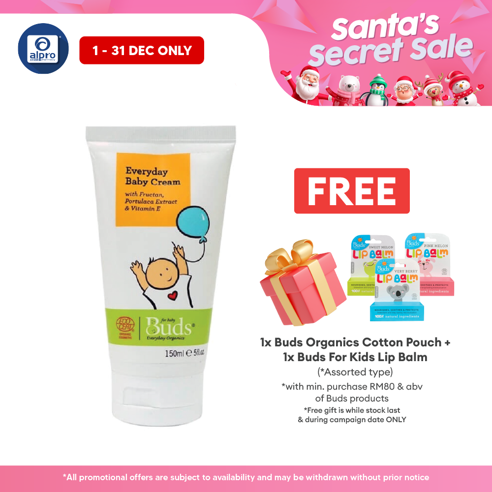 Buds Everyday Organics Everyday Baby Cream 150ml Alpro Pharmacy