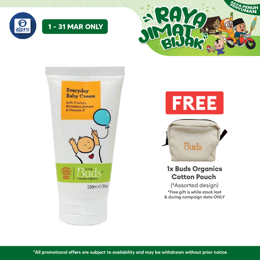 Buds Everyday Organics Everyday Baby Cream 150ml Buds