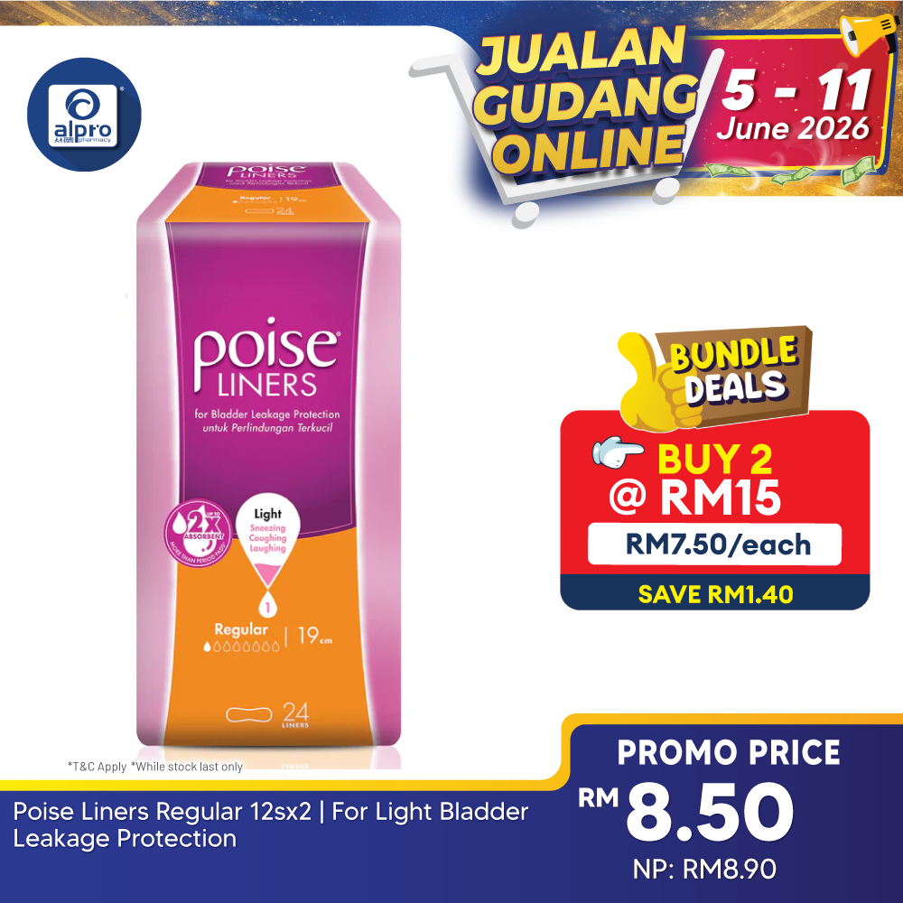 Poise Liners Regular 12sx2 | For Light Bladder Leakage Protection Poise