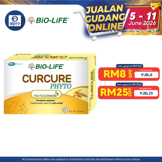 Bio-Life Herbalmeds Curcure Phyto 30s | Daily Supplement Bio-life