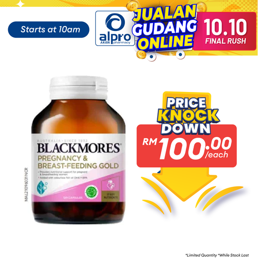 Blackmores Pregnancy And Breast-Feeding Gold 120s | For Pregnant and Nursing Mothers Alpro Pharmacy
