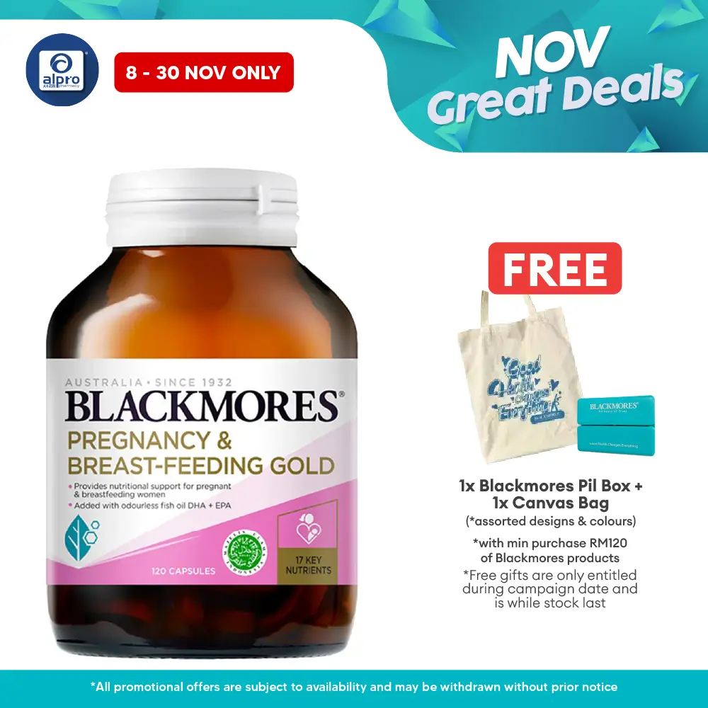 Blackmores Pregnancy And Breast-Feeding Gold 120s | For Pregnant and Nursing Mothers Blackmores