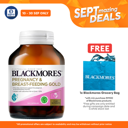 Blackmores Pregnancy And Breast-Feeding Gold 120s | For Pregnant and Nursing Mothers Alpro Pharmacy