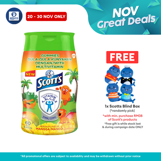 Scotts Multivit Gummies Mango 60s | Provides High Zinc Scotts