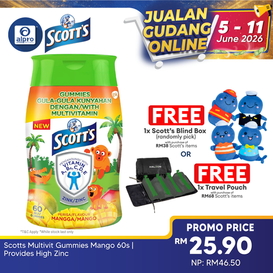 Scotts Multivit Gummies Mango 60s | Provides High Zinc Scotts