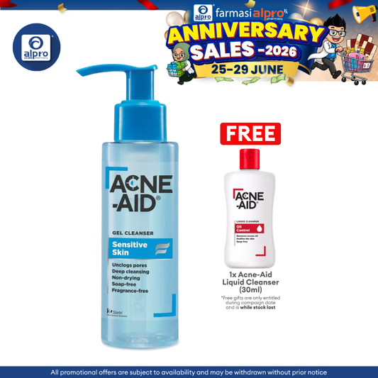 Acne-Aid Sensitive Gel Cleanser 100ml | Deep Pore Cleansing Acne-Aid