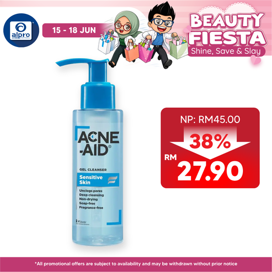 Acne-Aid Sensitive Gel Cleanser 100ml | Deep Pore Cleansing Acne-Aid