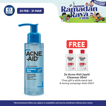Acne-Aid Sensitive Gel Cleanser 100ml | Deep Pore Cleansing Acne-Aid
