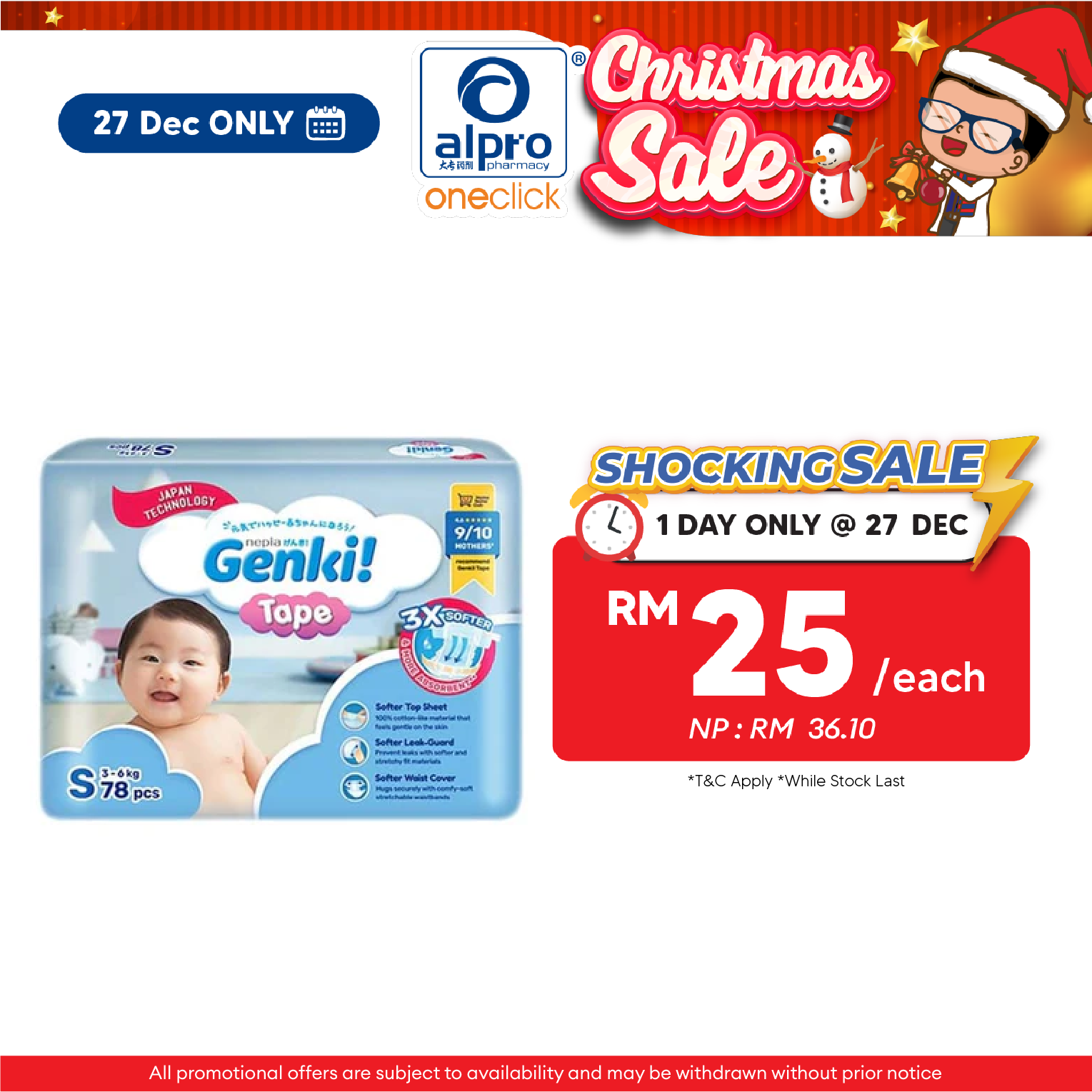 Genki Tape Mega (S) 78s Alpro Pharmacy