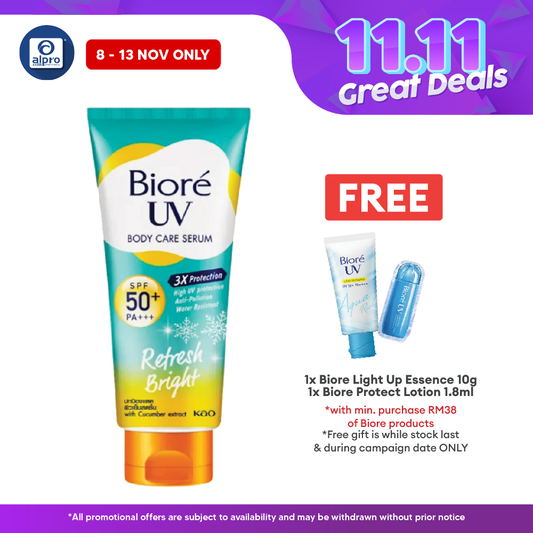 Biore Uv Anti-Pollution Body Care Serum Refresh Bright Spf50+ 150ml
