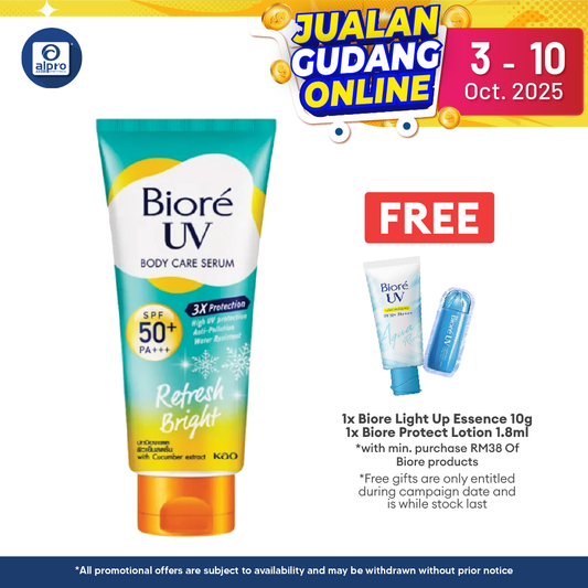 Biore Uv Anti-Pollution Body Care Serum Refresh Bright Spf50+ 150ml Alpro Pharmacy