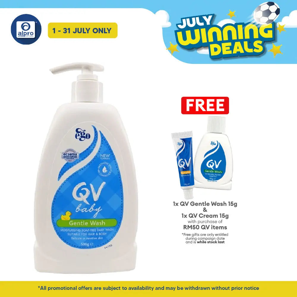 Ego QV Baby Gentle Wash (500g) | Suitable Of Delicate Or Sensitive Skin QV