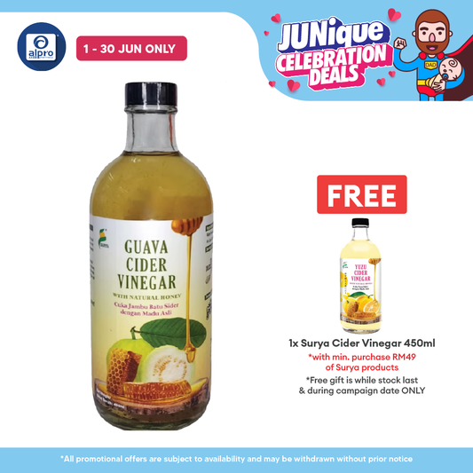 Surya Guava Cider Vinegar With Natural Honey 450ml | Enriched With Natural Goodness Surya