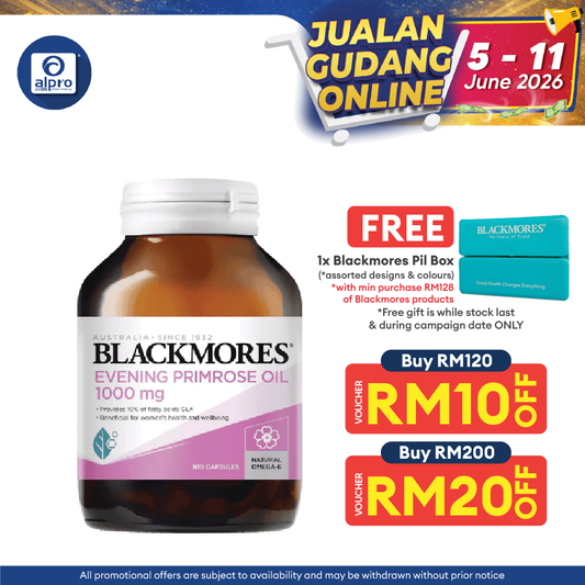 Blackmores Evening Primrose 1000mg 100s | Support for Women’s Health Blackmores