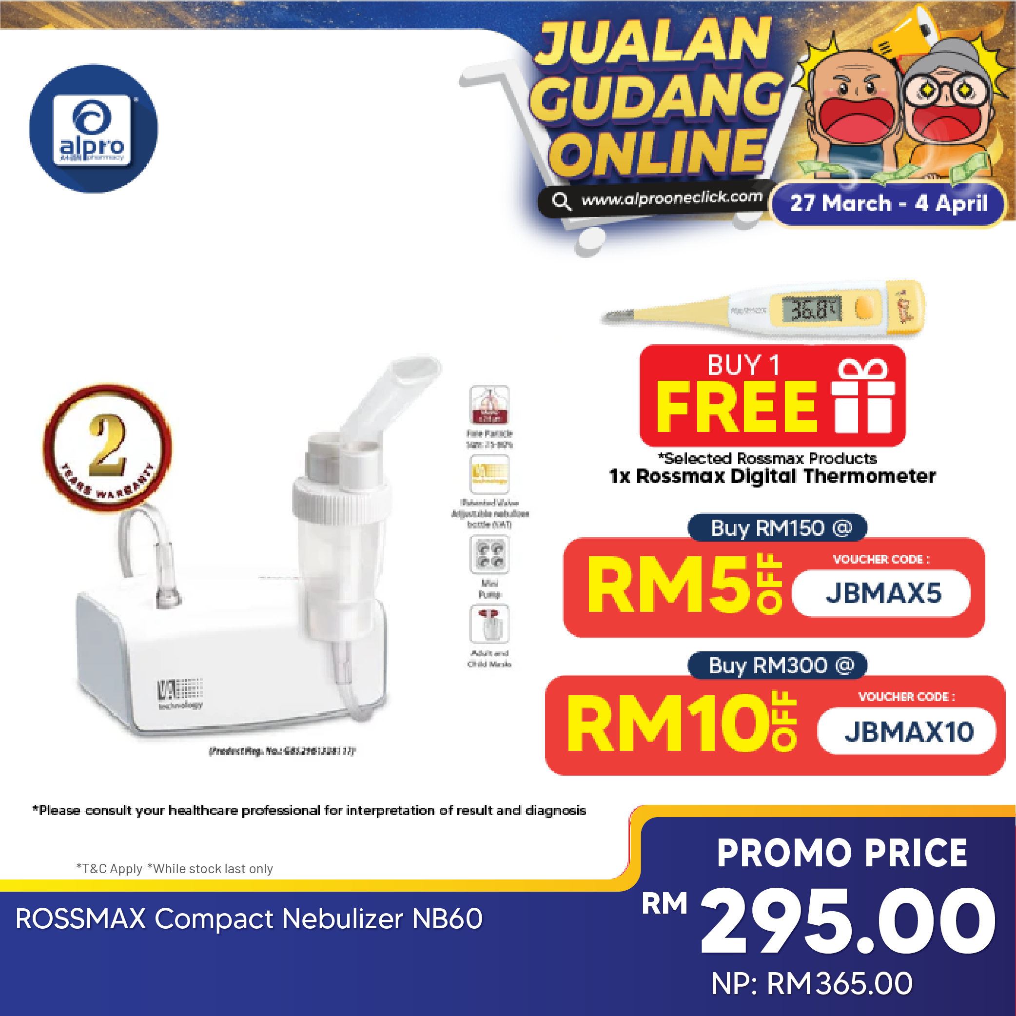 ROSSMAX Compact Nebulizer NB60 Rossmax
