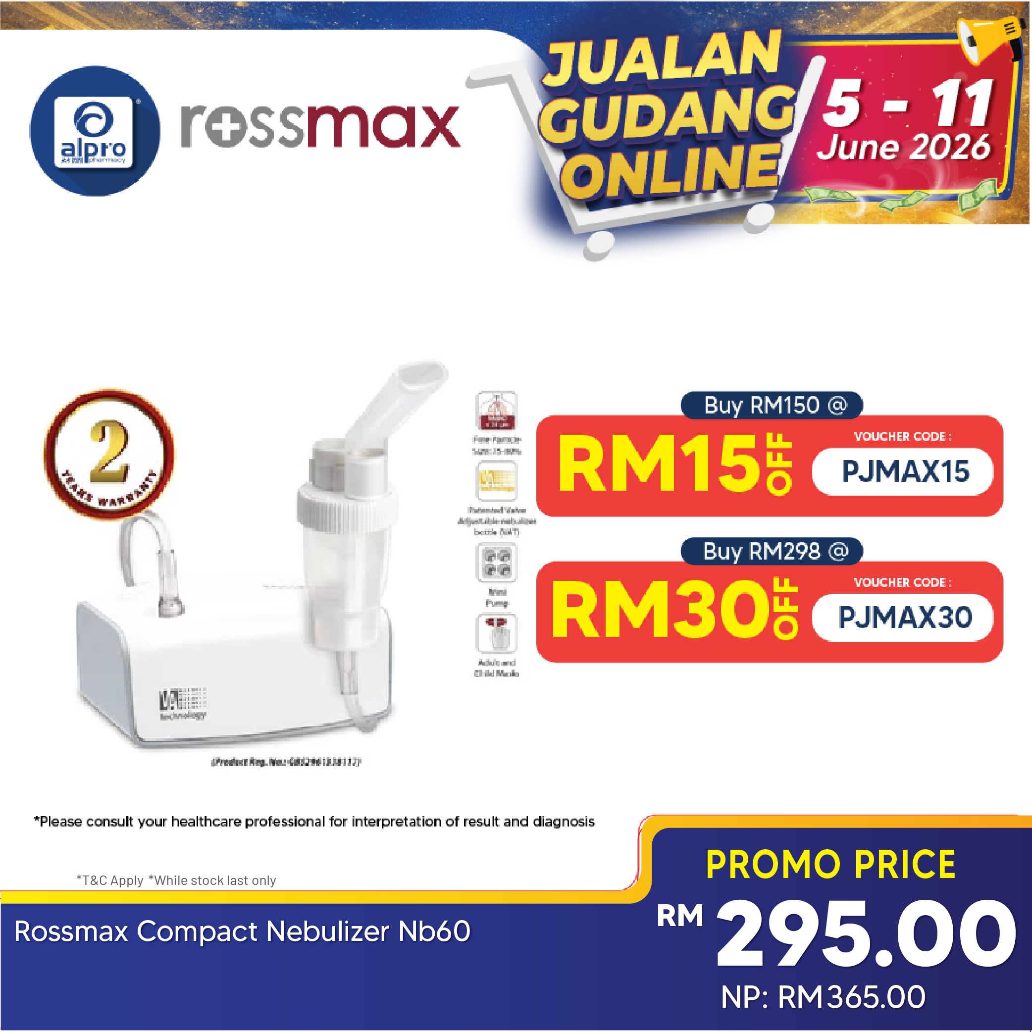 ROSSMAX Compact Nebulizer NB60 Rossmax