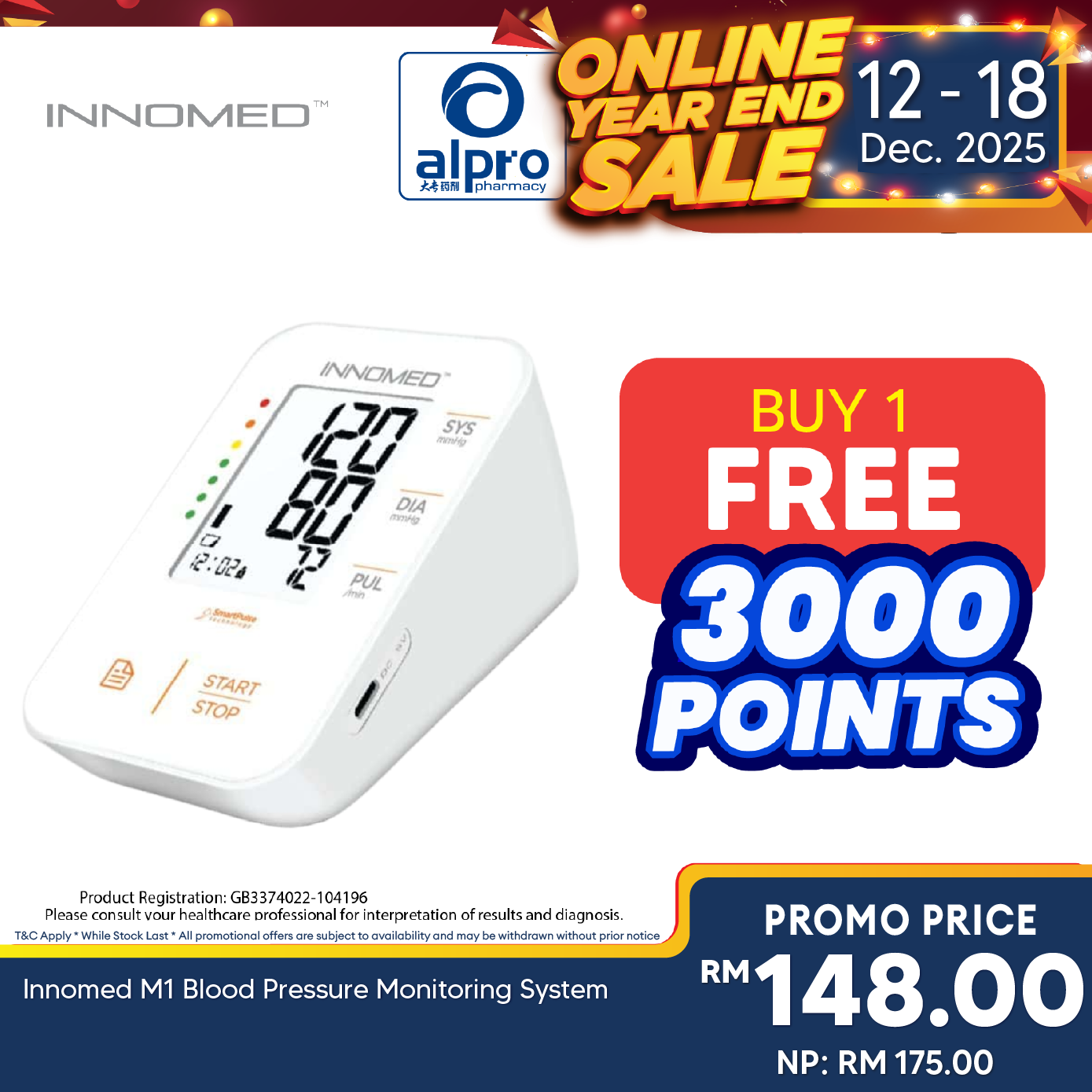 Innomed M1 Blood Pressure Monitoring System INNOMED