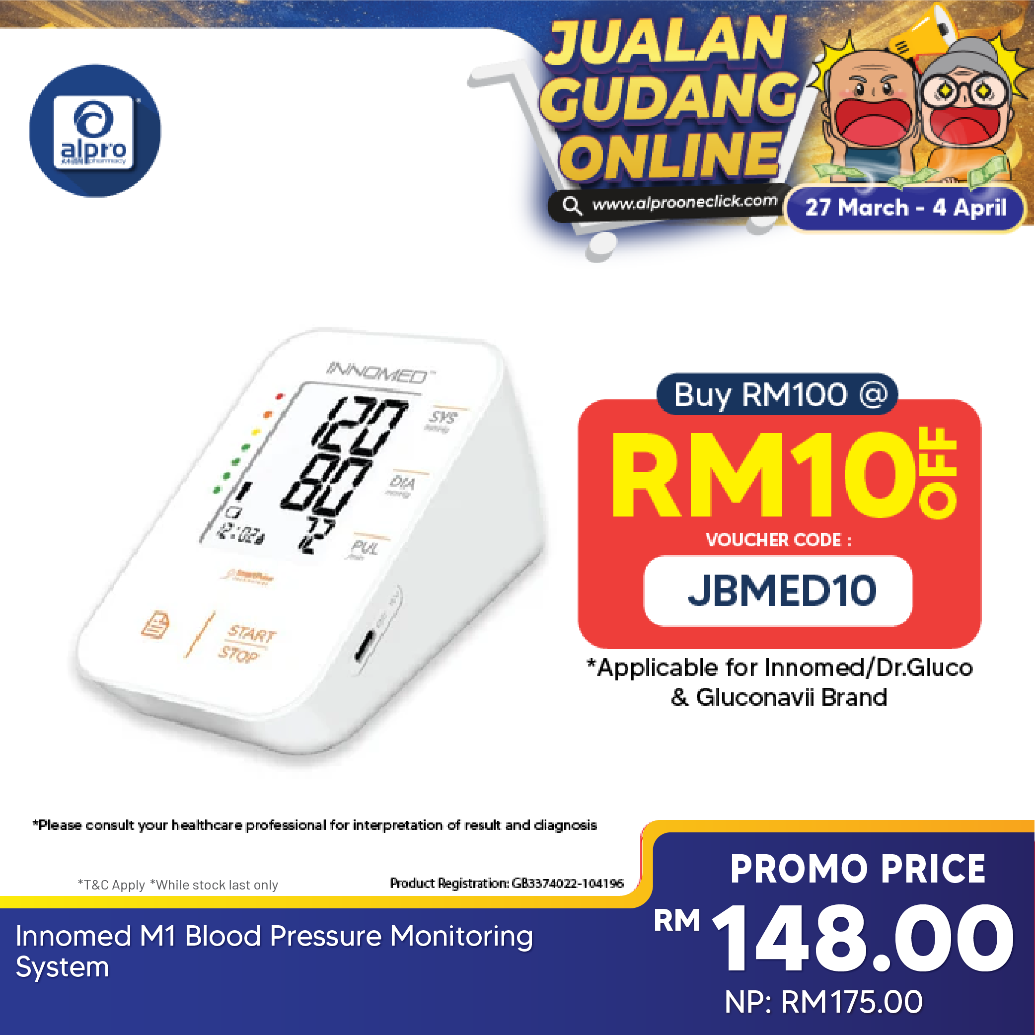 Innomed M1 Blood Pressure Monitoring System INNOMED