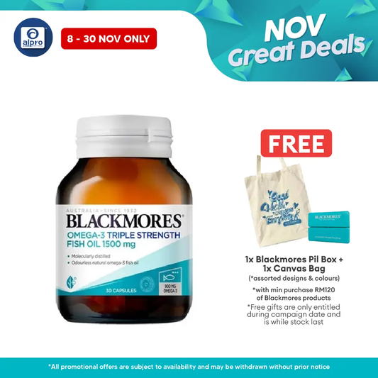 Blackmores Omega 3 Triple Strength Fish Oil 1500 Mg 30s | Helps Relief Inflammation Blackmores