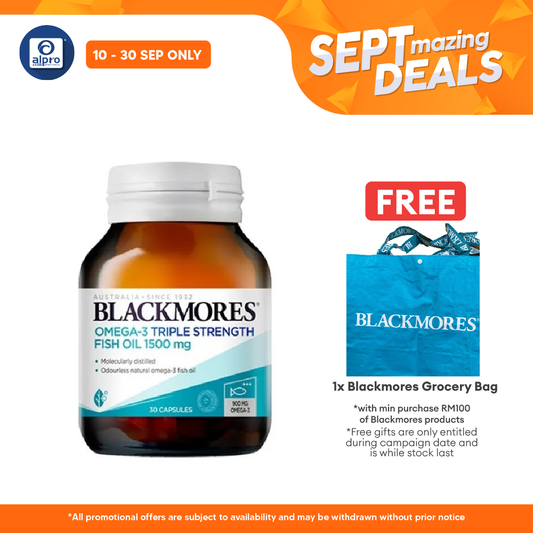 Blackmores Omega 3 Triple Strength Fish Oil 1500 Mg 30s | Helps Relief Inflammation Alpro Pharmacy