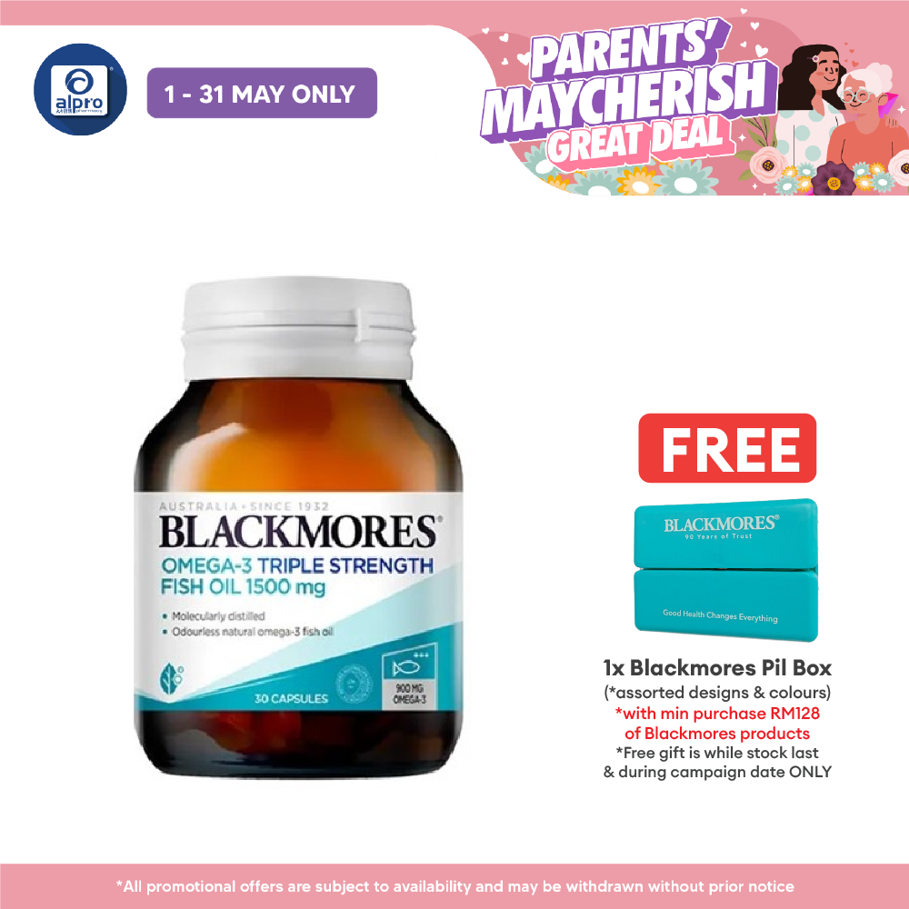 Blackmores Omega 3 Triple Strength Fish Oil 1500 Mg 30s | Helps Relief Inflammation Blackmores