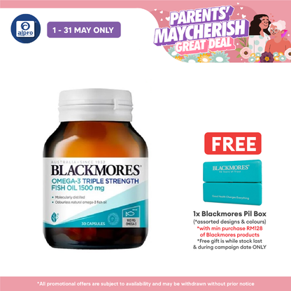 Blackmores Omega 3 Triple Strength Fish Oil 1500 Mg 30s | Helps Relief Inflammation Blackmores
