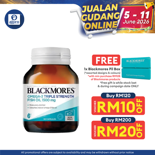Blackmores Omega 3 Triple Strength Fish Oil 1500 Mg 30s | Helps Relief Inflammation Blackmores