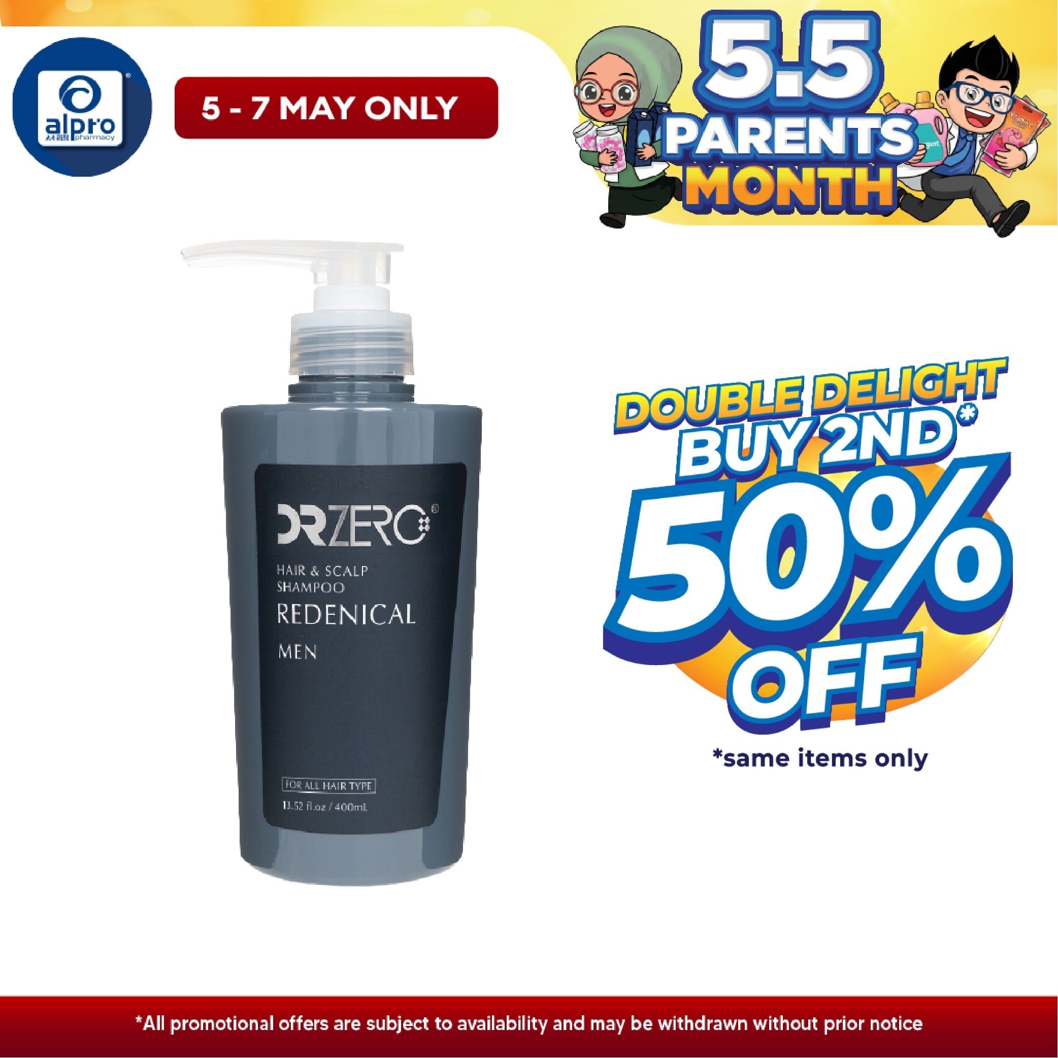 Sugi Dr Zero Redenical Hair & Scalp Shampoo Men 400ml | Keeps Hair Healthy Dr Zero, Sugi
