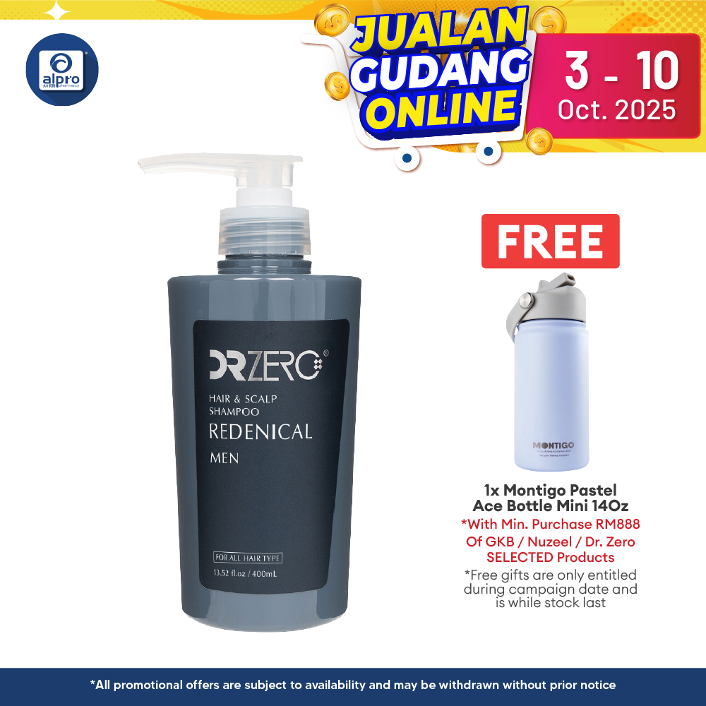 Sugi Dr Zero Redenical Hair & Scalp Shampoo Men 400ml | Keeps Hair Healthy Alpro Pharmacy