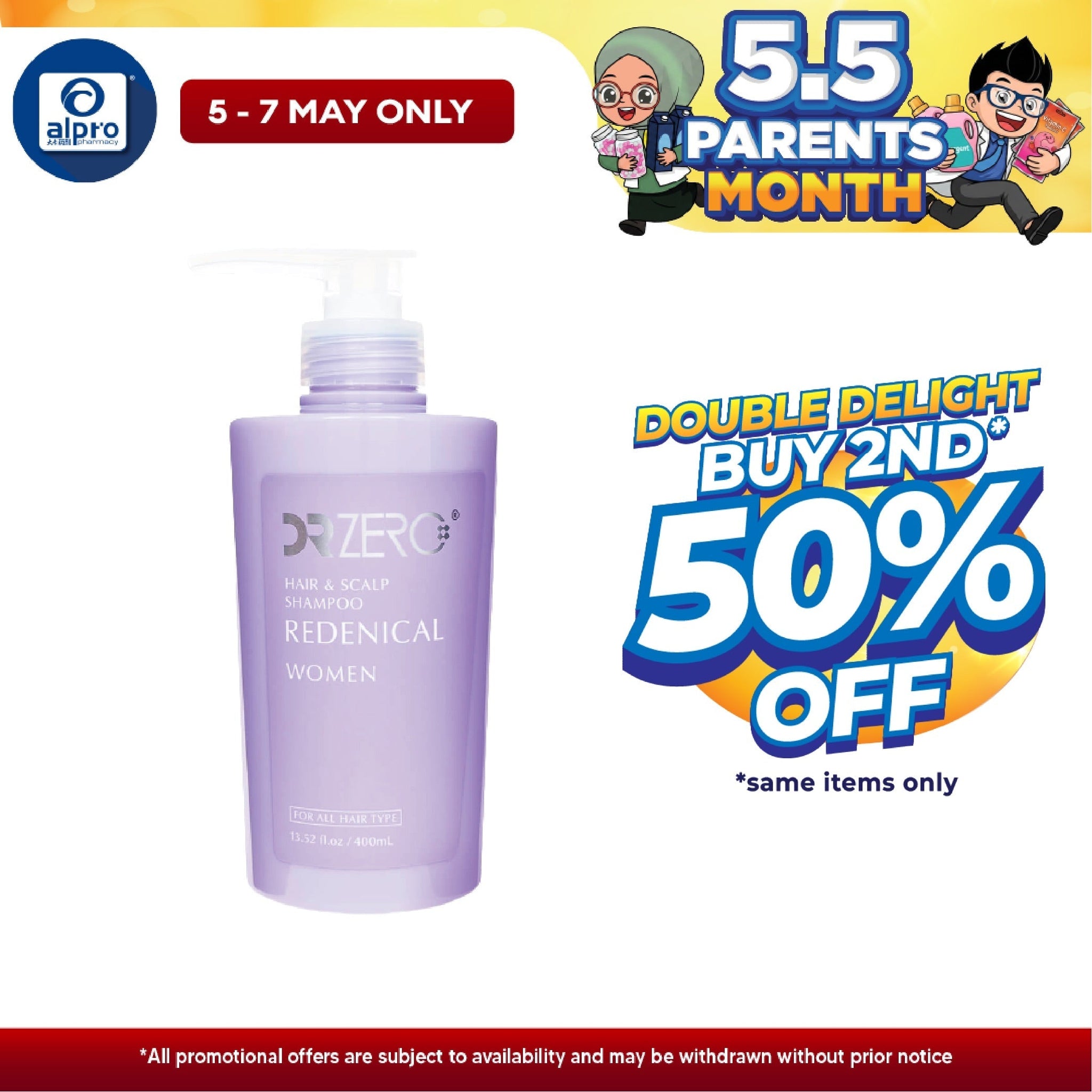 Sugi Dr Zero Redenical Hair & Scalp Shampoo Women 400ml | Anti-Hair Loss & Prevent Dry Scalp Dr Zero, Sugi