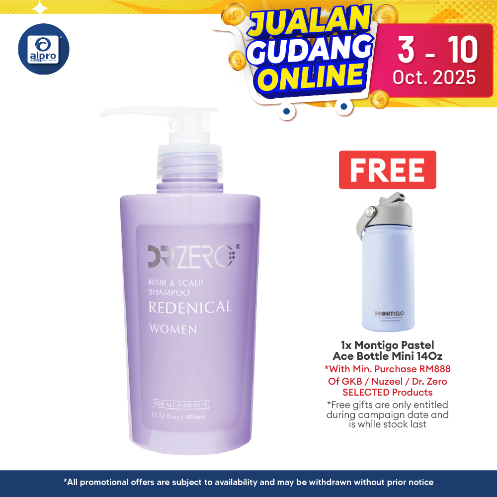 Sugi Dr Zero Redenical Hair & Scalp Shampoo Women 400ml | Anti-Hair Loss & Prevent Dry Scalp Dr Zero, Sugi
