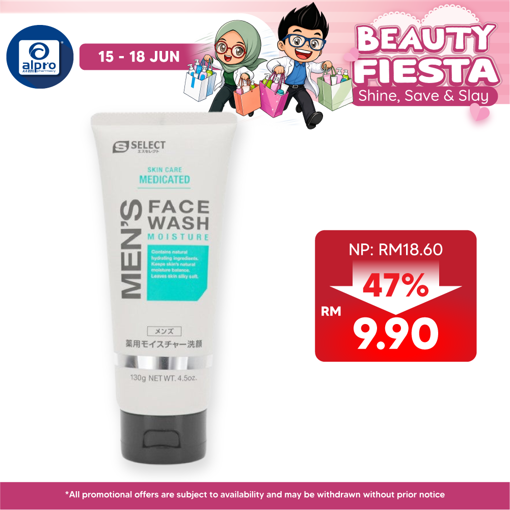 Sugi S Select Men's Face Wash Moisture 130g | Gently Face Cleansing S Select, Sugi