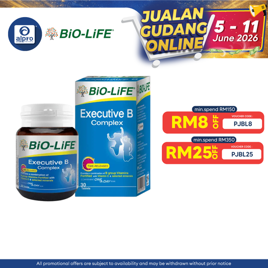 Bio-life Executive B Complex (30s) | Enhance Energy Levels Bio-life
