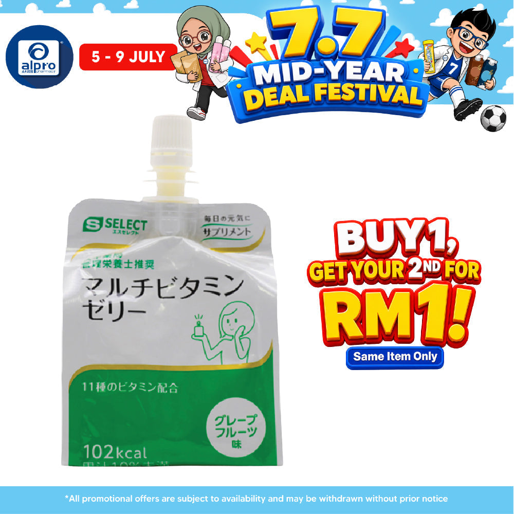 Sugi S Select Fat-Free Energy Booster Jelly Drink -Multivitamin (180g) | To Boost Daily Performance Sugi