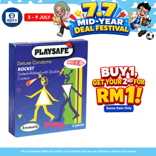 Playsafe Rocket Type 3s | Incorporated Ribbed & Dotted Design PLAYSAFE