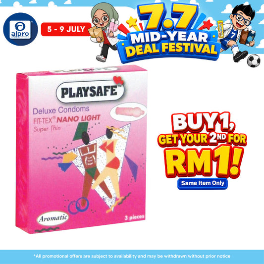 Playsafe Fit-Tex Nano Light (Super Thin) 3s | Right Fit for Males & Thin Condom PLAYSAFE