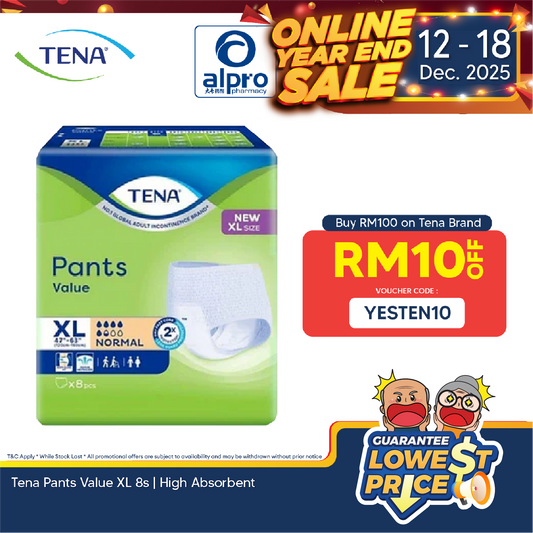 Tena Pants Value XL 8s | High Absorbent Tena