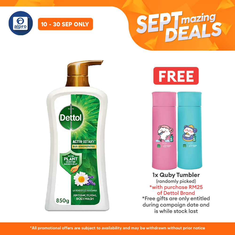 Dettol Activ-Botany Shower Gel Green Tea & Bergamot / Lavender & Chamomile | 850ml Alpro Pharmacy