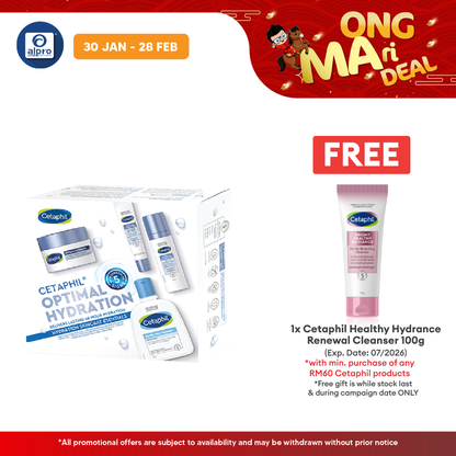 Cetaphil Optimal Hydration Regime 1 To 4 Steps Sets | Delivers Lasting 48-hours Hydration Alpro Pharmacy