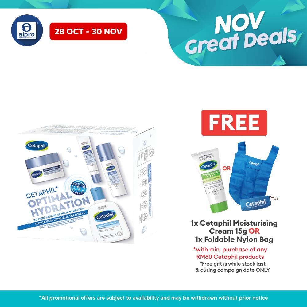 Cetaphil Optimal Hydration Regime 1 To 4 Steps Sets | Delivers Lasting 48-hours Hydration Alpro Pharmacy