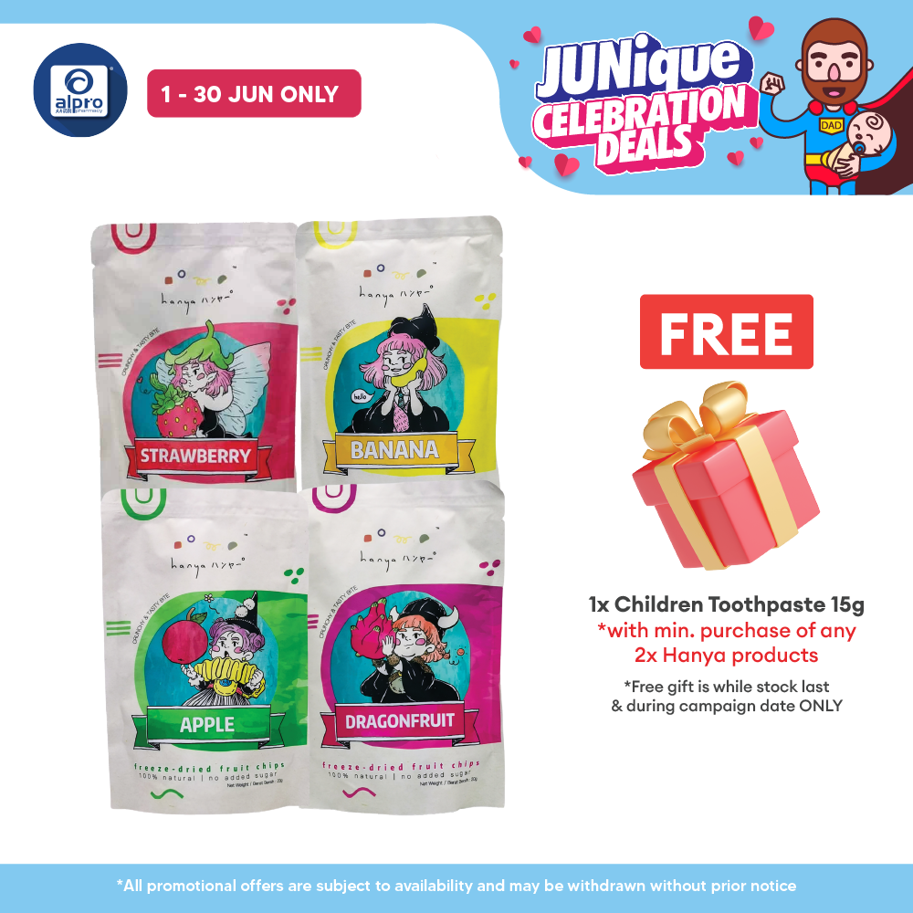 Hanya Freeze-Dried 20g (Strawberry/Banana/ Dragonfruit/Apple) Hanya