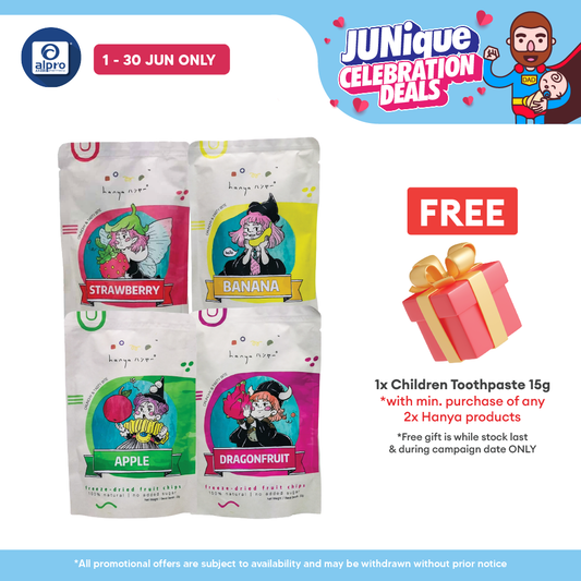 Hanya Freeze-Dried 20g (Strawberry/Banana/ Dragonfruit/Apple) Hanya