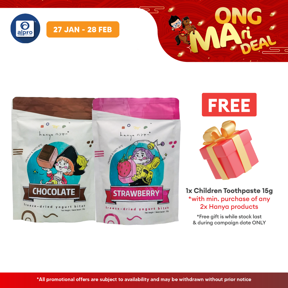 Hanya Freeze-Dried Yogurt 30g (Chocolate/ Strawberry) | Kids Healthy Snacks Hanya